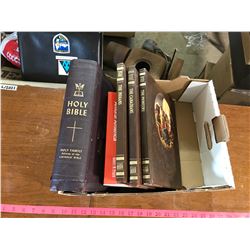 lot of 5 books "the old west" + holy bible + "amoral America