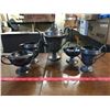 Image 1 : silver teapot, cream & sugars (no lids)