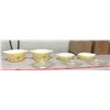Image 1 : Green Ivy Casserole Dishes + 3 Lids 4 Piece Set 2x471 Both With Lids + 2x474 One With Lid One Withou