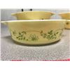 Image 3 : Green Ivy Casserole Dishes + 3 Lids 4 Piece Set 2x471 Both With Lids + 2x474 One With Lid One Withou