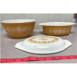 Butterfly Gold 043 Casserole Dish With Lid + Mixing Bowl