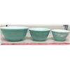 Image 1 : Turquoise Mixing Bowls Set Of 3