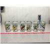 Image 6 : 1960's Pitcher + 6 Glasses Bird Variety Matching Set