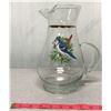 Image 8 : 1960's Pitcher + 6 Glasses Bird Variety Matching Set