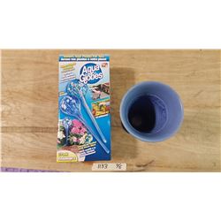 Lot Aqua Globe & Vase