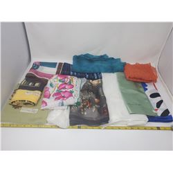 12 vintage scarfs - some silk from Italy & France