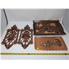 Image 1 : 4 piece copper collection maple sugar shack - Coppercraft Ontario, Deer plaque- Western Germany