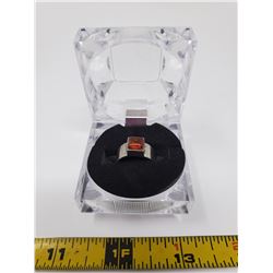 Amber ring - 925 silver size 5