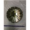 Image 1 : heavy brass clock battery needed 17 inch across