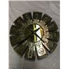 Image 2 : heavy brass clock battery needed 17 inch across