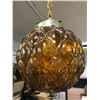 Image 2 : amber glass swag light  10" across