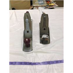 (2) wood working planes bailey 10" and one is 14"