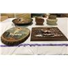 Image 1 : lot of wall plaques and wooden ware