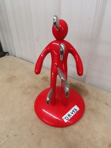 Blood Red Knife Rack w Knives (must have been made & designed by a ...