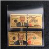 Image 1 : DONALD TRUMP GOLD FOILED NOVELTY BANK NOTES