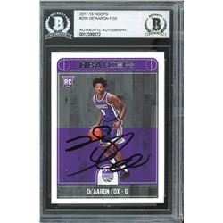 2017-18 HOOPS #255 DE'AARON FOX AUTHENTIC AUTOGRAPH (BECKETT)