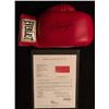 Image 1 : JOE FRAZIER SIGNED RED EVERLAST BOXING GLOVE (JSA LOA)