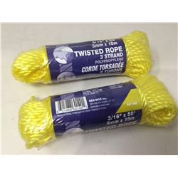 3 Strand Twisted Rope (2 x 50ft)