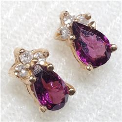 10K Yellow Gold Garnet Pendant, Made in Canada, Suggested Retail Value $140