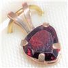 Image 4 : 10K Yellow Gold Garnet Pendant, Made in Canada, Suggested Retail Value $140