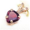 Image 6 : 10K Yellow Gold Garnet Pendant, Made in Canada, Suggested Retail Value $140