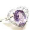 Image 3 : Silver Amethyst(2.4ct) Cubic Zirconia Ring (~Size 7.5)(Ring is resizable for $40) (~weight 3.14g), S