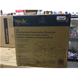 Style Black Powder Coated Finish Ottoman (OTTOMAN ONLY)