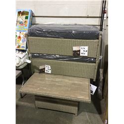 Hampton 3-Piece Bench and Table Conversation Set (BENCHES AND TABLE ONLY)