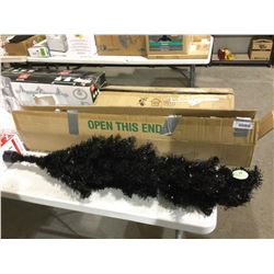 National Tree Company 4' Black Tinsel Tree w/ Stand