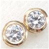 Image 1 : 14K Yellow Gold Cubic Zirconia Earrings, Made in Canada, Suggested Retail Value $600 (Estimated Sell