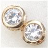 Image 3 : 14K Yellow Gold Cubic Zirconia Earrings, Made in Canada, Suggested Retail Value $600 (Estimated Sell