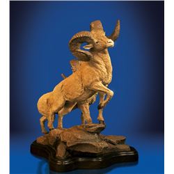 Beautiful Ram Bronze entitled ?“Lookout”