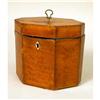 Image 2 : A GEORGIAN SILVER MOUNTED FRUITWOOD TEA CADDY