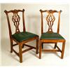 Image 1 : A PAIR OF CHIPPENDALE STYLE CARVED AND FIGURED MAPLE SIDE CHAIRS