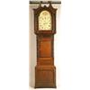 Image 1 : A TURNED BEECH AND VENEERED OAK TALL CASE CLOCK