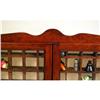 Image 2 : A CONTEMPORARY CHERRYWOOD GLAZED DOOR CURIOSITY CABINET