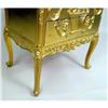 Image 2 : A GOLD PAINTED FRENCH PROVINCIAL STYLE TWO DRAWER STAND