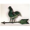 Image 4 : A COPPER AND ZINC ROOSTER FORM WEATHER VANE