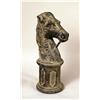 Image 1 : A CAST IRON HORSE HEAD HITCHING POST