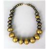Image 1 : A MIDDLE EASTERN GOLD TONE BEADED NECKLACE