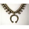 Image 3 : AN OLD NAVAJO HAND WROUGHT SILVER SQUASH BLOSSOM NECKLACE