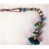 Image 3 : AN OLD NAVAJO SILVER AND TURQUOISE FLAT NUGGET NECKLACE