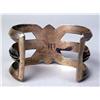 Image 4 : AN OLD SIGNED NAVAJO HAND WROUGHT SILVER SAND CAST CUFF BRACELET