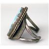 Image 3 : AN OLD PAWN VERY HEAVY NAVAJO HAND WROUGHT SINGLE STONE CUFF BRACELET