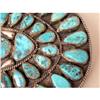 Image 2 : AN OLD NAVAJO HEAVY SILVER AND TURQUOISE OVAL BELT BUCKLE