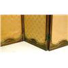 Image 4 : A LOUIS XV STYLE PARCEL GILT DECORATED UPHOLSTERED THREE PANEL SCREEN
