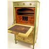 Image 6 : A LOUIS XVI STYLE HAND PAINTED PARCEL GILT DECORATED SECRETAIRE