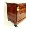 Image 3 : A NEOCLASSICAL ORMOLU MOUNTED MARBLE TOP MAHOGANY THREE DRAWER COMMODE