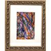 Image 2 : A FRAMED POLYCHROME CRAYON MIXED MEDIA ABSTRACT