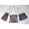 Image 1 : THREE STERLING SILVER MESH EVENING BAGS